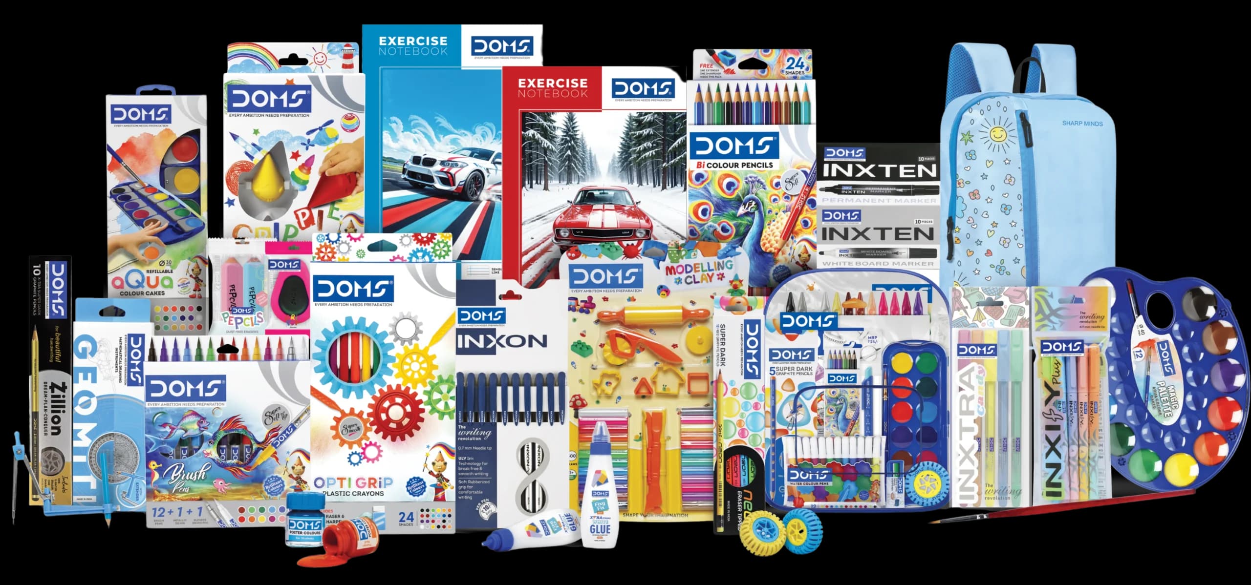 DOMS stationery and school supplies showcase